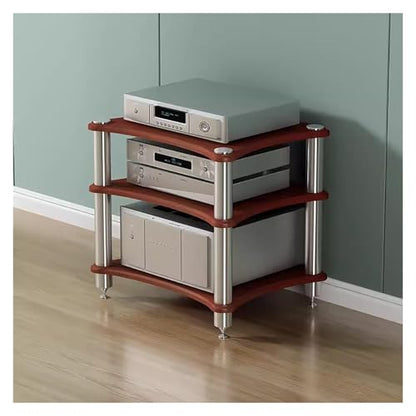 Living Room/Small Spaces Audio Component Rack Tower Media Stereo Stand Equipment Shelves, Heavy Duty Modern HiFi Audio Racks Stereo Rack System, #2-3 Tier - color: #2, size: 3 tier