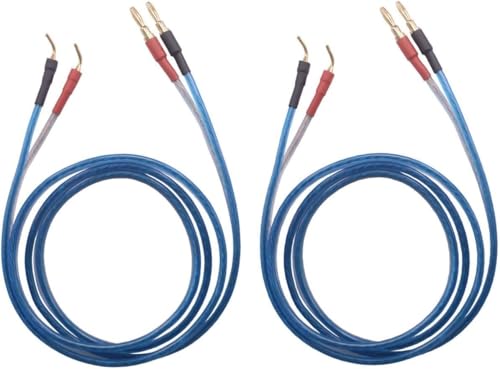 KK ZB-SB 1pair Set(4banana&4pin) HiFi OFC Speaker Wire, Banana Plug to Pin Type Plug, 1.5M(4.92ft)/3M(9.84ft)/5M(16ft)/7M(22.9ft), KK ZB-SB - size: 4.92 ft
