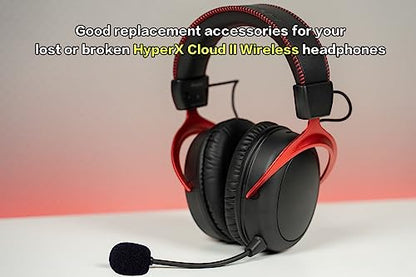 Replacement Game Mic for HyperX Cloud II-Wireless Gaming Headset on PC PS4 PS5 Nintendo Switch, 3.5mm Detachable Boom Microphone