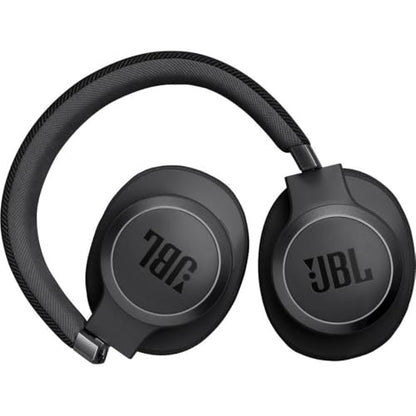 JBL Live 770NC - Wireless Over-Ear Headphones with True Adaptive Noise Cancelling with Smart Ambient, Up to 65 Hours of Battery Life, Comfort-fit Fabric Headband & Carrying Pouch (Black) (Renewed) - color: Black