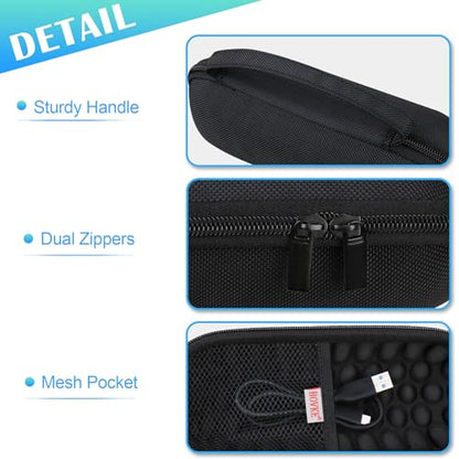 BOVKE Beats Pill 2024 휴대용 블루투스 스피커용 휴대용 케이스, 폼 패딩 및 메시 포켓이 있는 여행용 보호 케이스, 새로운 Beats 알약 액세서리용, 블랙 - color: AA_블랙