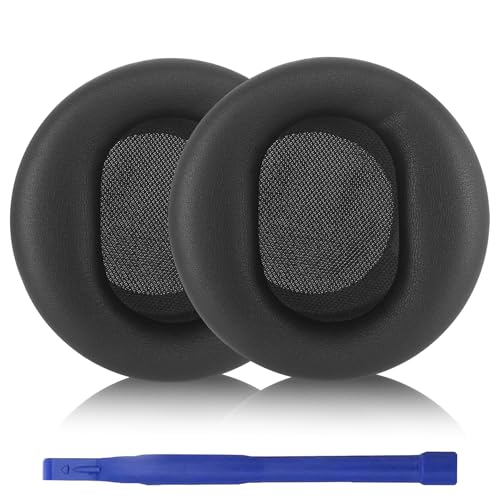 Aiivioll Replacement Ear Pads for Microsoft Surface 1/2 Headphones, Protein Leather Memory Sponge Ear Cushion Compatible Surface 1/2 Headphones，Headphone Accessories Ear Muff Repair Parts (Black) - color: Black