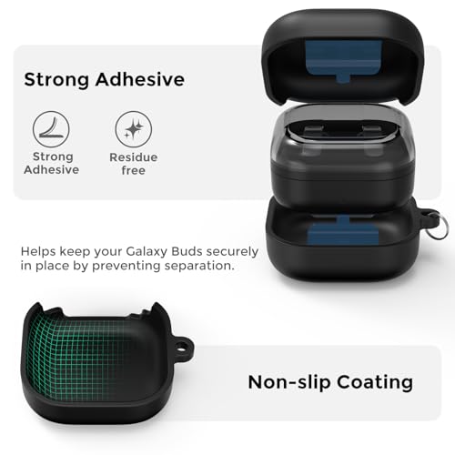 AhaStyle Silicone Case for Samsung Galaxy Buds4 and Galaxy Buds4 Pro (2026) | Skin-Friendly Soft Touch, Full Protection, Shockproof, Wireless Charging, Galaxy Buds4 Series Accessories, for Men Women - color: Galaxy Buds4/Buds4 Pro, Black