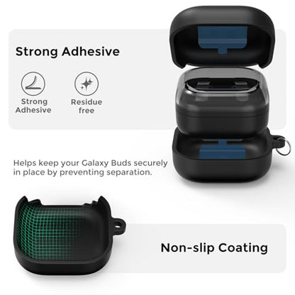 AhaStyle Silicone Case for Samsung Galaxy Buds4 and Galaxy Buds4 Pro (2026) | Skin-Friendly Soft Touch, Full Protection, Shockproof, Wireless Charging, Galaxy Buds4 Series Accessories, for Men Women - color: Galaxy Buds4/Buds4 Pro, Black