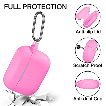 Night-Glow AirPods Pro Case Cover, Hamile Silicone Cases with Keychain Accessories for Apple Airpod Pro 1st/2nd Case 2019 2022, Women Men - color: 1-Nightglow Purple