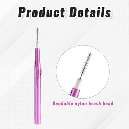 10Pcs Cell Phone Cleaning Kit, Dual Head Anti-Clogging Nylon Brushes Hook Cleaner, Multifunction Mini Cleaning Kits for 16 17 Pro Max Charging Port, Speaker, Earphone, Tablet, Camera, Keyboard, Purple