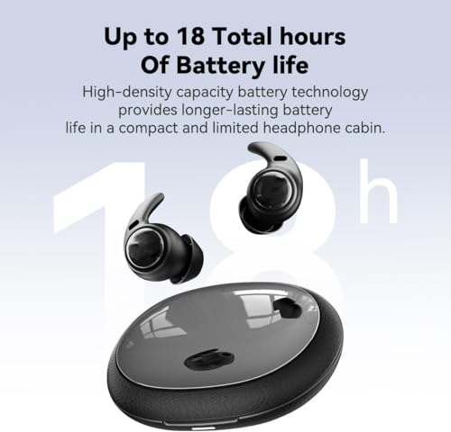 NE76 Sleep Earbuds Adaptive Noise Cancelling Earbuds Bluetooth 6.0 Wireless Headphones 40H & 165 Languages, Mini Invisible Earplugs for Side Sleepers Small Earphones for Sleeping, Travel, Work - color: Black