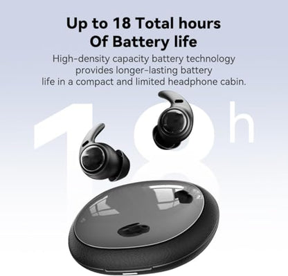 NE76 Sleep Earbuds Adaptive Noise Cancelling Earbuds Bluetooth 6.0 Wireless Headphones 40H & 165 Languages, Mini Invisible Earplugs for Side Sleepers Small Earphones for Sleeping, Travel, Work- Beige - color: Beige