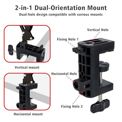 Metal Desk Clamp For Microphone Suspension Boom Scissor Arm Stand Holder with Adjustable Screw by SUNMON - color: Desk Mic Boom Arm Clamp