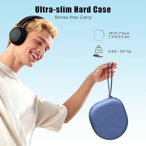 Headphone Headset Case Compatible with JBL Tune 510BT 720BT 520BT 770NC/Sony WH-CH520/Soundcore by Anker Life Q20 Q20i Q30/BERIBES/KVIDIO Wireless On-Ear Headphones, Blue - color: Blue