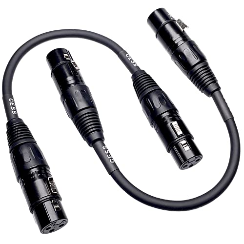 CNCESS XLR Female to Female 3-Pin Microphone Cable, 2 Pack