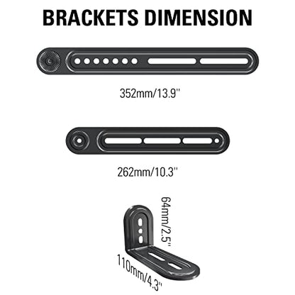 Mounting Dream Soundbar Mount Fits Most Sound Bars Up to 15 lbs, Mounting Soundbar Above or Under TV, Sound Bar Mounting Brackets for TV, Sound Bar Mount with Detachable Extension Plates MD5422 - size: For soundbars up to 15lbs