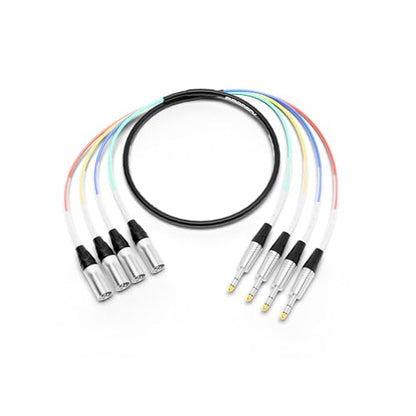 PRORECK 1.8m(6피트) 스네이크 케이블, 4채널 차폐 오디오 케이블 0.6cm(1/4인치) TRS to XLR 수, 전문 무대, 스튜디오 및 라이브를 위한 컬러 마크 커넥터 포함(PR-TRS/XLR-4 x 6M) - style: 4채널 1.8m(6피트)