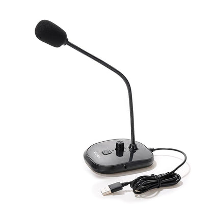 WILD MAN USB Computer Microphone, Plug &Play Desktop Condenser PC Laptop Mic,Mute Button with LED Indicator, Compatible with Windows/Mac, Ideal for YouTube,Zoom,Recording,Twitch Games