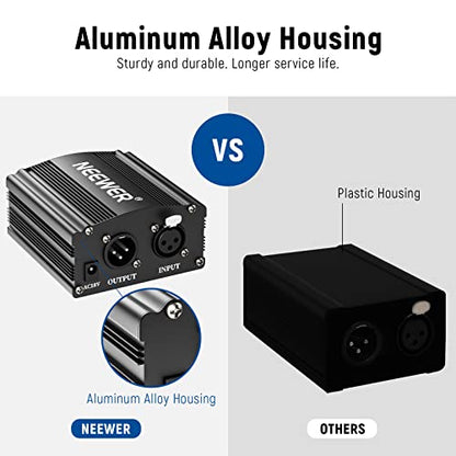 NEEWER 1-Channel 48V Phantom Power Supply with Adapter - style: NW-100