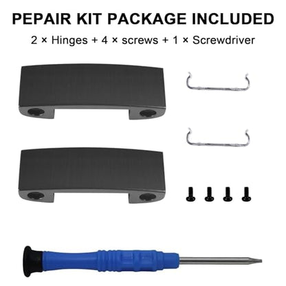Adhiper Hinge Replacement Metal Repair Parts for Beats Studio Pro Headphone | Studio Pro Durable Repair Kit Replacement Headband Metal Folding Hinge Clip Cover Pin Repair Parts Set（Black） - color: Black