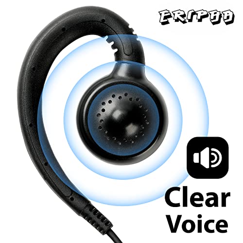 Noise-Reducing PTT Surveillance Earpiece for Motorola 2-Pin Radios | Compatible with CP200D/CP200/CP100D/R2, CLS1110/1410, BPR40/50DX & RMU2040 Walkie Talkie, 1-Pack - style: 1 Pack