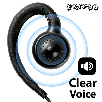 Noise-Reducing PTT Surveillance Earpiece for Motorola 2-Pin Radios | Compatible with CP200D/CP200/CP100D/R2, CLS1110/1410, BPR40/50DX & RMU2040 Walkie Talkie, 1-Pack - style: 1 Pack