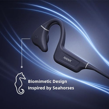 NANK Runner Diver2 Bone Conduction Headphones, IP68 Swimming Headphone with MP3 Player Built-in 32G Memory, Bluetooth 5.3 Open Ear Headphones with CVC6.0 Mic for Swimming Running Cycling Gym