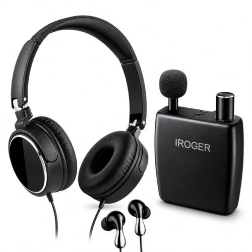 Hearing Amplifier Rechargeable Hearing Device with Headphone Personal Sound Amplifier for Ears,Seniors,Directional Microphone