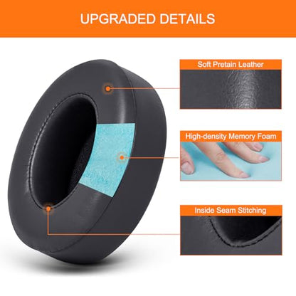 GEVO Replacement Ear Pads for Beats Studio 2 & 3 Headphones Ear Cushions - color: Dark Gray
