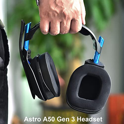 A50 Gen 3 Mod Kit - defean Replacement Earpads and Headband Compatible with Astro A50 Gen 3 Headset,Ear Cushions, Upgrade High-Density Noise Cancelling Foam, Added Thickness (Black Silky Cool Fabric) | Replacement Earpads and Headband for Astro A50 Gen3,U