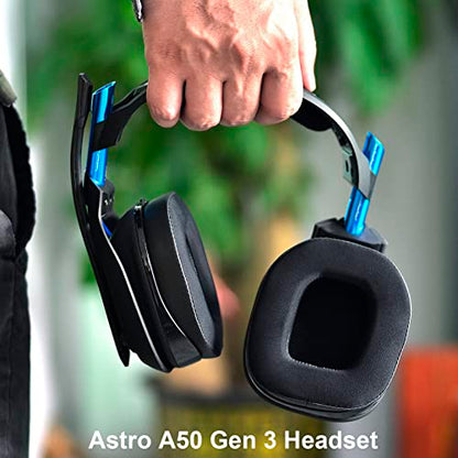A50 Gen 3 Mod Kit - defean Replacement Earpads and Headband Compatible with Astro A50 Gen 3 Headset,Ear Cushions, Upgrade High-Density Noise Cancelling Foam, Added Thickness (Black Silky Cool Fabric) | Replacement Earpads and Headband for Astro A50 Gen3,U