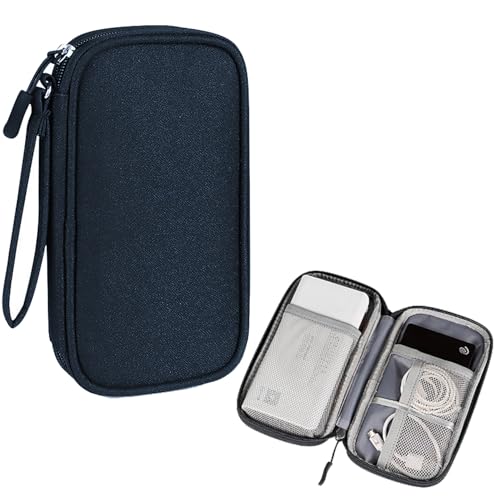 Organizer Bag Case Electronic Devices Travel Pouch Cable USB Charger Accessories Cellphone SD Power Bank Earphone - color: Signle Layer-Deep Blue