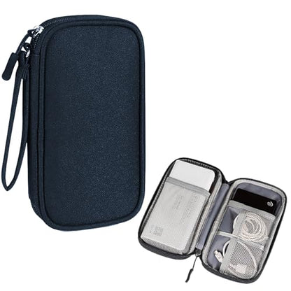 Organizer Bag Case Electronic Devices Travel Pouch Cable USB Charger Accessories Cellphone SD Power Bank Earphone - color: Signle Layer-Deep Blue