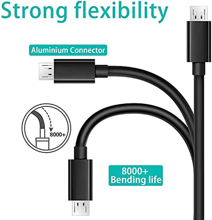 Replacement Micro USB Charger Cord for JBL Clip 3, 2, JBL Flip 4, 3, 2, JBL Charge 3, 2, 2 Plus Waterproof Portable Bluetooth Speaker Charging Cord Cable (5FT)