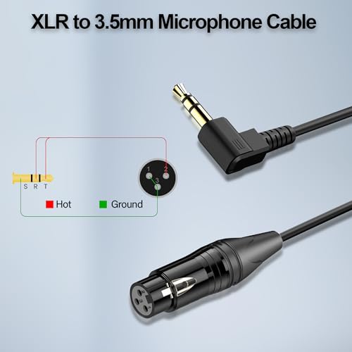 Right Angle 3.5mm to XLR Aux Cable Coiled 1/8 Inch Jack Stereo to XLR Female Cord Adapter 90 Degree Angle 3.5mm to XLR 90 Microphone Cable for Laptop.Microphone.Amplifier.0.98Ft - style: 3.5mm to XLR Female Jack Cable