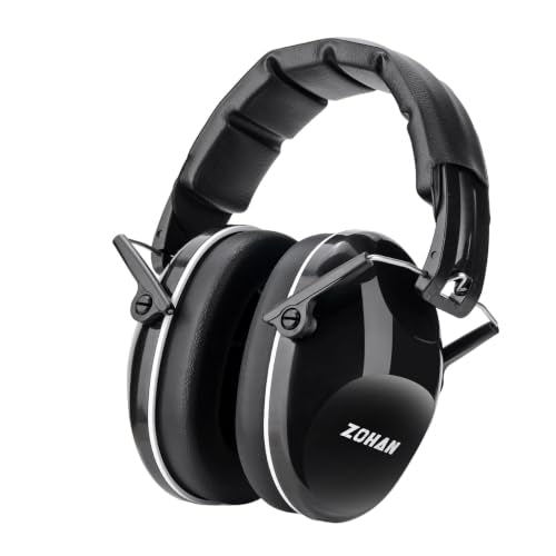 ZOHAN 032 Kids Noise Canceling Headphones - 25dB NRR Kids Ear Protection Earmuffs for School, Monster Jam, Fireworks, Travel, Air Show, Concert, Autism - Black - color: Black
