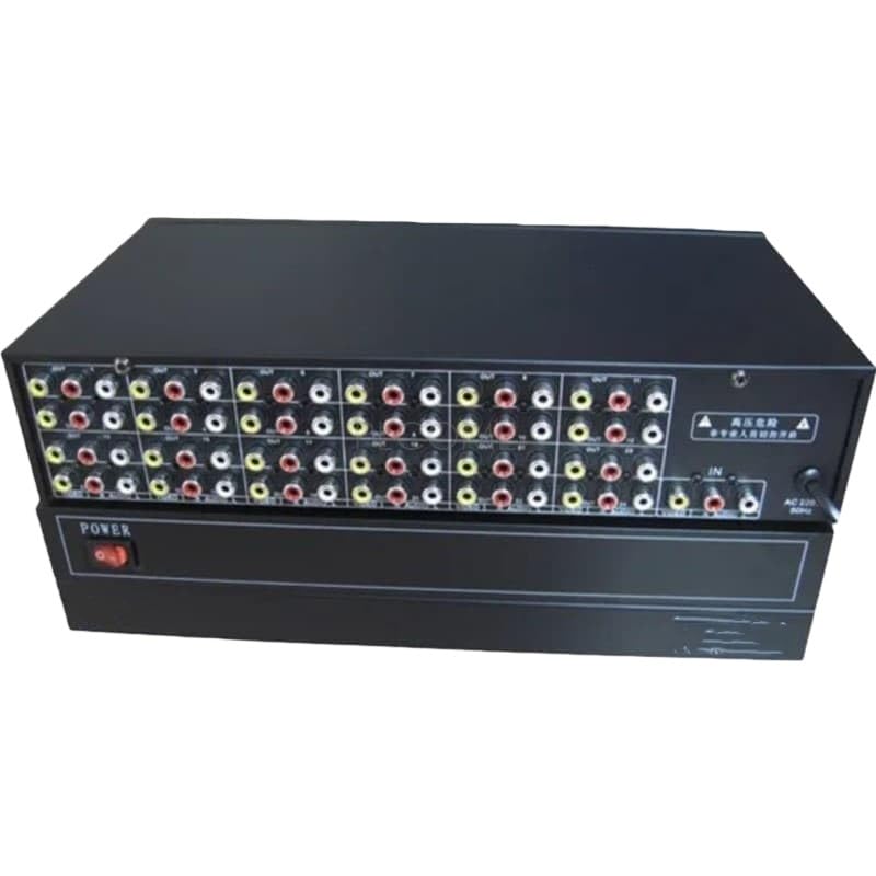 1x24 AV RCA Video Audio Distributor Selector with 1 Inlet and 24 Outlets, Shared Manual Switching Box VSP24