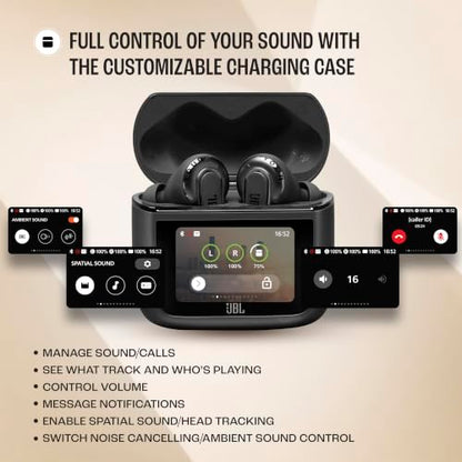 JBL Tour Pro 3 True Wireless Earbuds, Smart Noise Cancelling - Latte | Immersive Spatial Audio With Head Tracking, Dual Drivers, Hi-Res Sound, Bluetooth 5.3, Water Resistant For Travel And Work - color: Latte