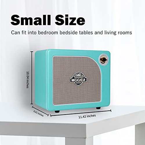 MOOER Guitar Amplifier Combo 15W, Practice Amp with 9 Digital Amp Models, 6.5" Speaker, Bluetooth, Headphone Output, for Electric/Acoustic Guitar and Bass - Hornet Green - color: green
