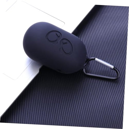 Silicone Protective Case for Wireless Earphones Shockproof and Dustproof Sleeve Compatible Full Protection for Charging Case Black