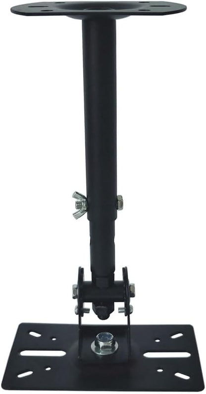 Speaker Wall Ceiling Mount Bracket w/Adjustable Swivel Tilt, Hold up to 66lbs, Retractable Telescopic Arm for Home Surround Sound System Bookshelf Satellite Speakers (2 Packs Black)