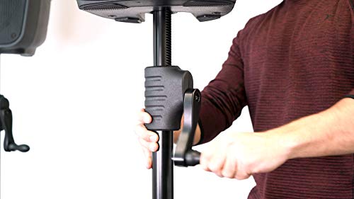 Rockville RVCS2 Heavy-Duty Tripod Crank-Up DJ PA Speaker Stand with Bag | 48-78" Adjustable Height, 100 lb Capacity, 39" Tripod Base, Steel and Aluminum Construction, 1.38" Pole, 9.5 lb Weight