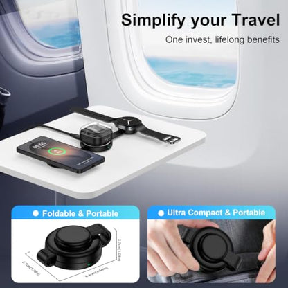 3 in 1 Wireless Charging Station Charger Pad for Samsung Multiple Devices | 18W Foldable Travel Magnetic Fast Wireless Charger Dock for Galaxy S26Ultra S26+ S26 S25 S24 S23 Galaxy Watch8/7 Galaxy Buds4