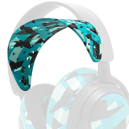 WC HeadbandZ Arctis Nova V2 - Upgraded Wide Silicone Headband Compatible with Arctis Nova Headsets by Wicked Cushions | Wider Weight-Distributing Design, Softer Flexible Silicone | Cyan Prism - color: Cyan Prism