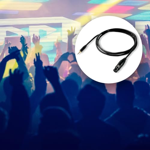 XLR Female to 1/8"(3.5mm) Male TRS Stereo Mic Cable, Audio Cable 2M (6FT) | Balanced Gold-Plated Plugs,Clear Sound, Low Noise,Tight Fit, Flexible PVC, For Amplifier, Laptop, Speaker - size: 6 Feet, style: XLR Female
