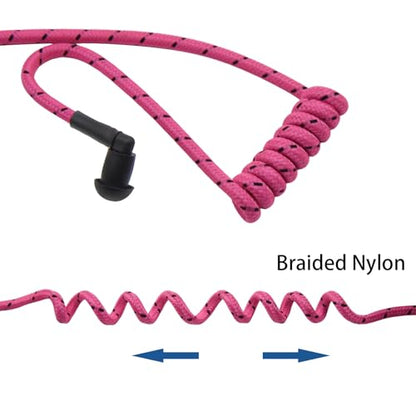 WODASEN Replacement Braided Nylon Fiber Acoustic Coil Tube Moisture Resistant Waterproof Color for Radio Earpiece (Rosered-2) - color: RoseRed-2