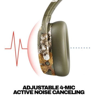 Skullcandy Crusher ANC 2 Wireless Headphones - Realtree Edge Colors Drab | Multi-Sensory Crusher Bass, Over-Ear Fit, Noise Cancelling, 60 Hours Battery, Working Out, Gym, Travel, Study, Music, Gaming - color: Realtree EDGE Drab