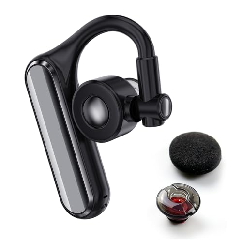 Open Ear Bluetooth 5.4 Headset, Wireless Mono Earpiece | ENC Noise Cancelling Mic, 30H Talk Time, Single Ear, iPhone Samsung Android Compatible