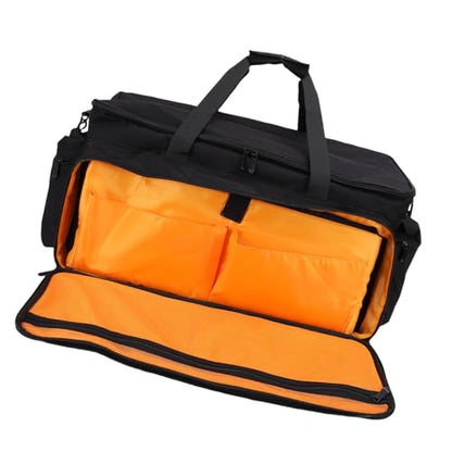 Bewinner Large Capacity DJ Bag with 6 Detachable Dividers, EVA DJ Cable Bag Scratch Proof Organizer for Mixer, Turntable, Microphone, Laptop, Headphone - Heavy Duty Gig with