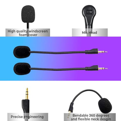 2Pcs Replacement Gaming Microphone - Compatible with Logitech G PRO X2, G PRO X Wireless, and G Pro Wired Gaming Headsets, Detachable, Advanced Noise Cancellation