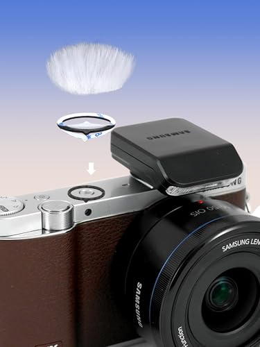 White Camera Mic Windscreen Dead Cat, Furry Camera Wind Muff Wind Cover for Canon G7X Mark II,Sony,Samsung,etc DSLR Mic Outdoor Windshield by SUNMON (8 Pack)