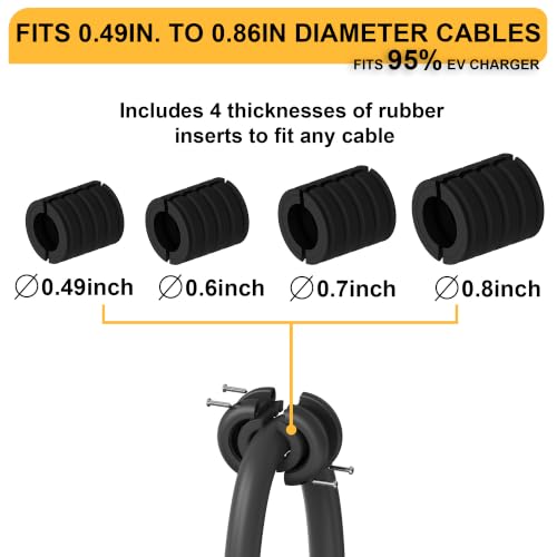 EV Charger Cable Retractor - 11.5ft Ceiling Mounted Automatic Retractable Cable Organizer for Electric Vehicle Charging, Universal Fits 95% of EV Charging Cables - style: Ceiling Mounted