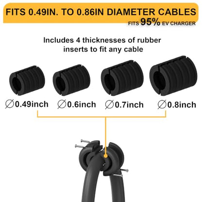 EV Charger Cable Retractor - 11.5ft Ceiling Mounted Automatic Retractable Cable Organizer for Electric Vehicle Charging, Universal Fits 95% of EV Charging Cables - style: Ceiling Mounted