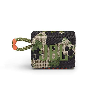 JBL Go 3: Portable Speaker with Bluetooth, Built-in Battery, Waterproof and Dustproof Feature - Squad (Renewed) - color: Camouflage